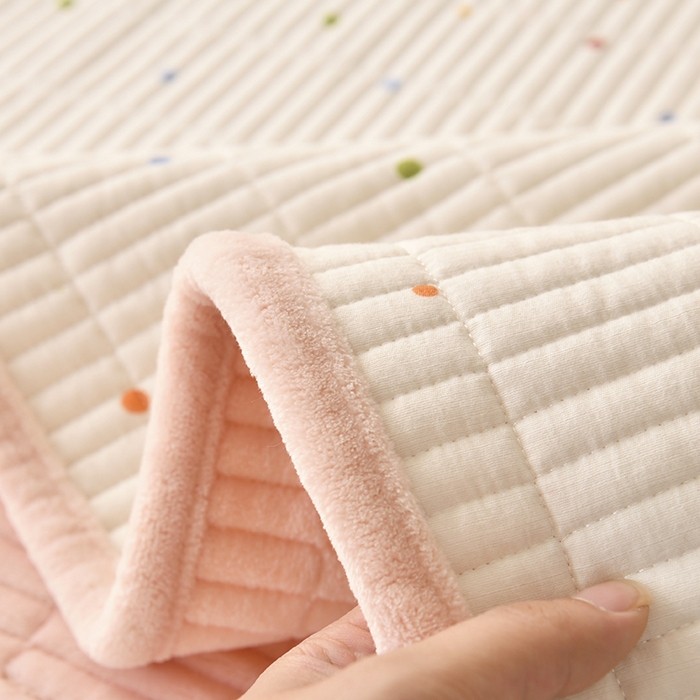 91家纺网 家纺一手货源 找家纺 悠米悠家 2026新款卡通棉拼绒夹棉床盖单品床盖床盖单件 甜趣南瓜