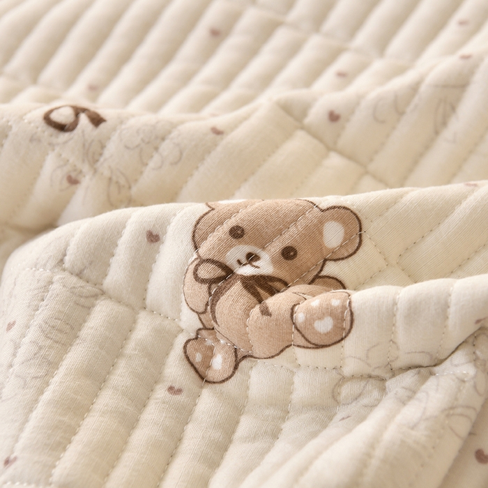 91家纺网 家纺一手货源 找家纺 悠米悠家 2026新款卡通棉拼绒夹棉床盖单品床盖床盖单件 可可萌熊