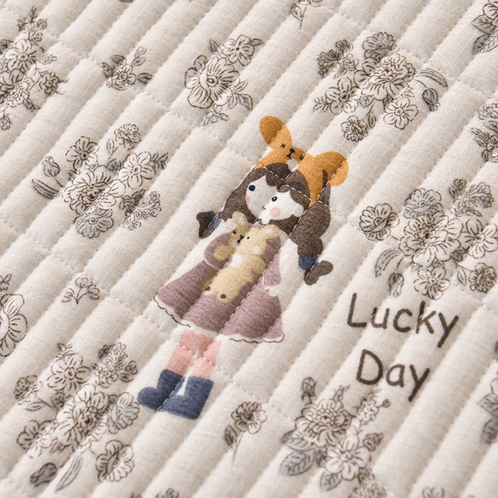 91家纺网 家纺一手货源 找家纺 悠米悠家 2026新款卡通棉拼绒夹棉床盖单品床盖床盖单件 晨间花园