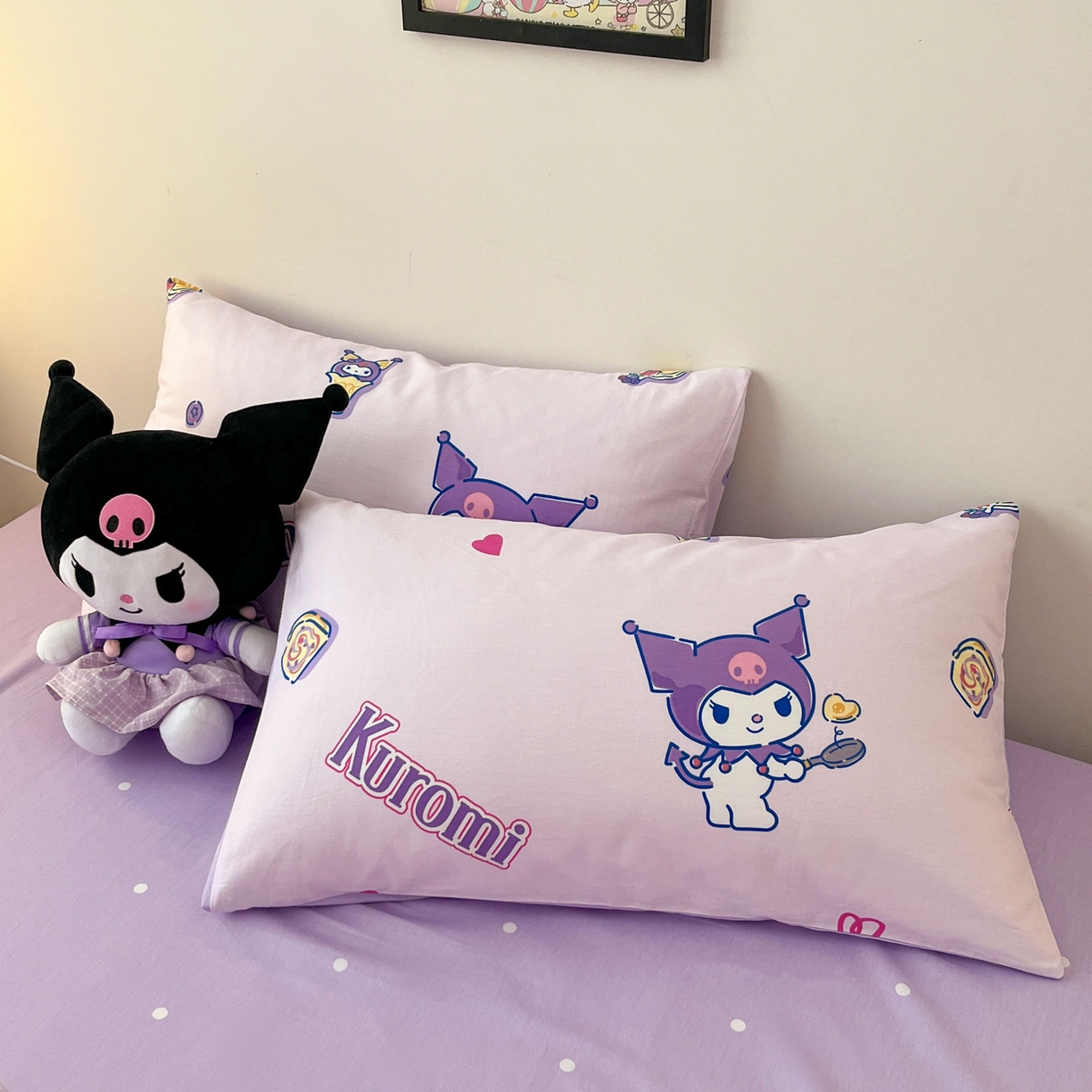 91家纺网 家纺一手货源 找家纺 暮思家居 2026新款正版授权三丽鸥全棉纯棉四件套系列-第一批 甜甜库洛米