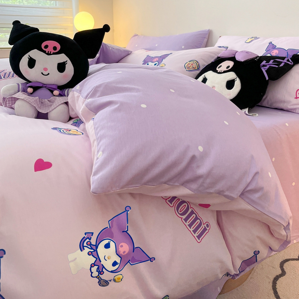 91家纺网 家纺一手货源 找家纺 暮思家居 2026新款正版授权三丽鸥全棉纯棉四件套系列-第一批 甜甜库洛米