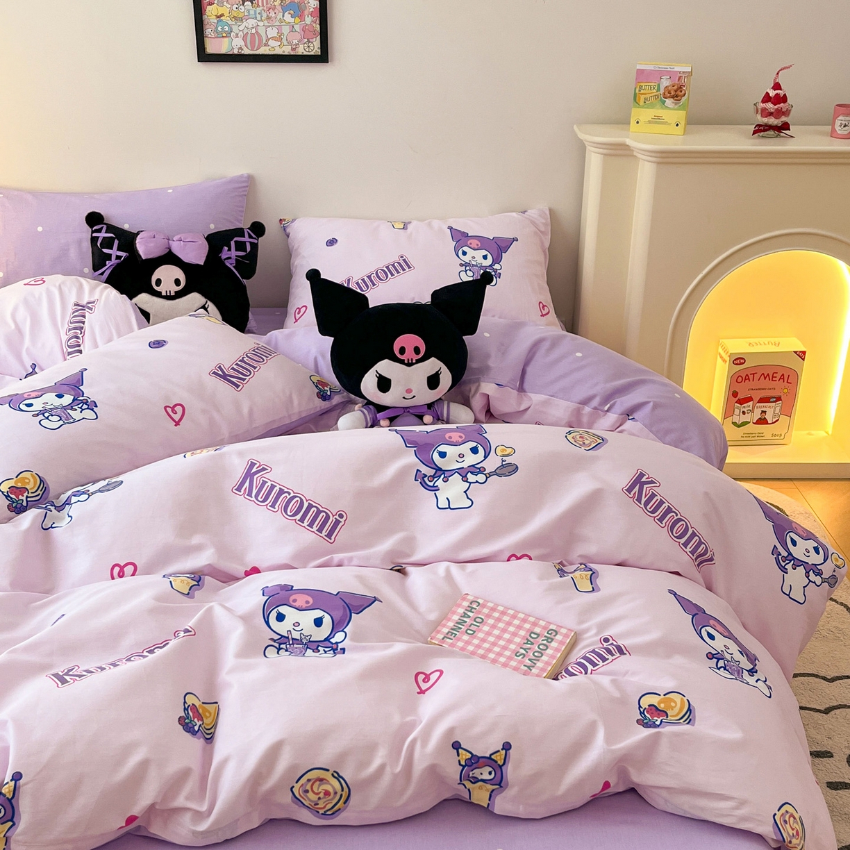 91家纺网 家纺一手货源 找家纺 暮思家居 2026新款正版授权三丽鸥全棉纯棉四件套系列-第一批 甜甜库洛米