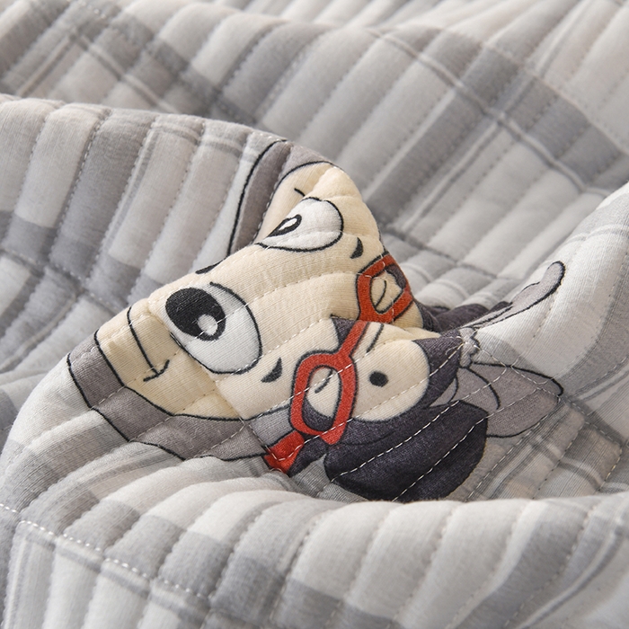 91家纺网 家纺一手货源 找家纺 悠米悠家 2026新款卡通棉拼绒夹棉床盖单品床盖床盖单件 萌趣LABUBU