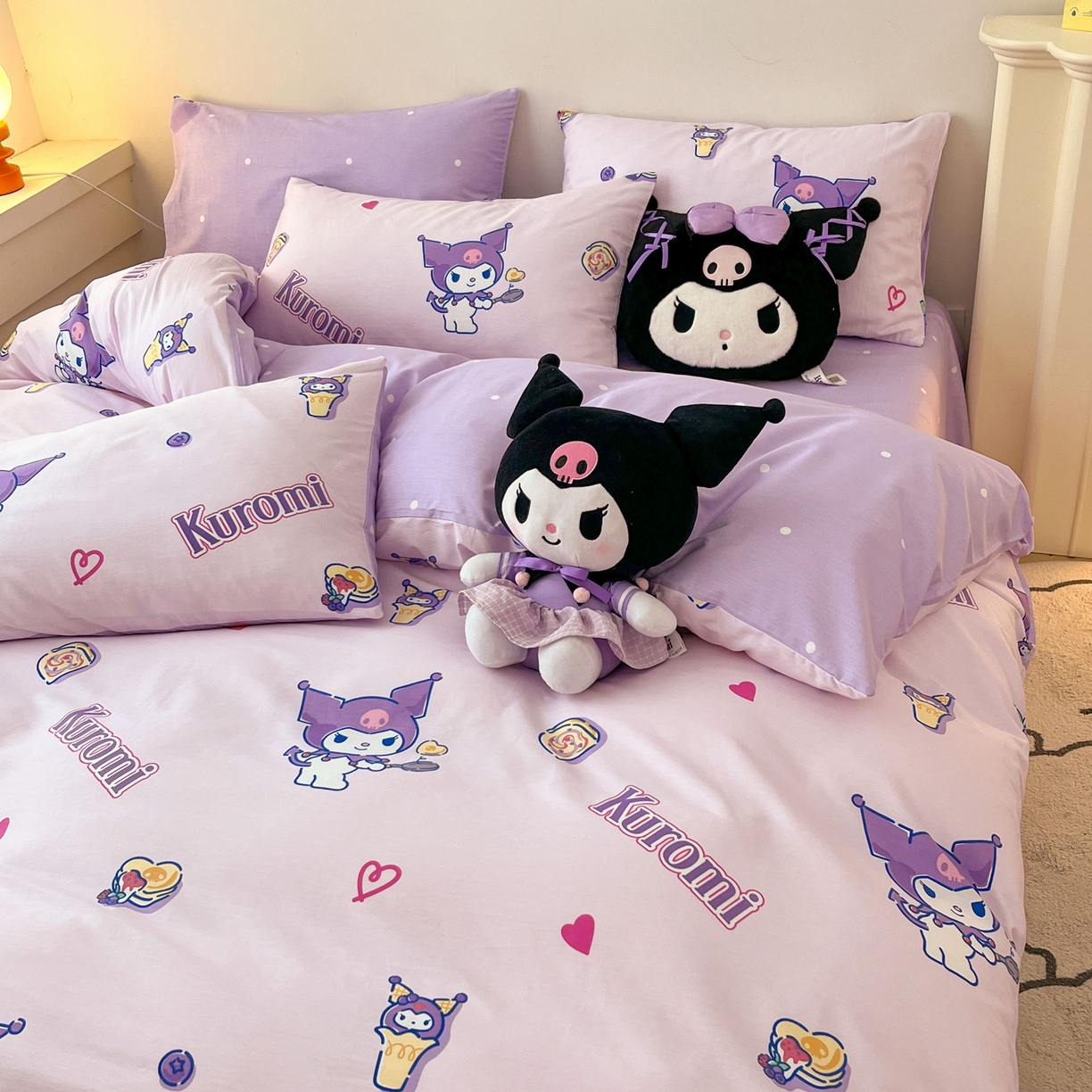 91家纺网 家纺一手货源 找家纺 暮思家居 2026新款正版授权三丽鸥全棉纯棉四件套系列-第一批 甜甜库洛米