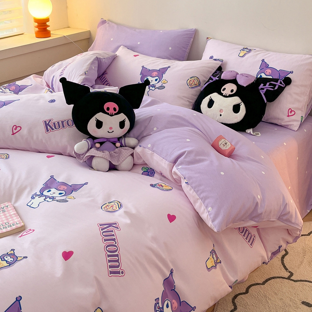 91家纺网 家纺一手货源 找家纺 暮思家居 2026新款正版授权三丽鸥全棉纯棉四件套系列-第一批 甜甜库洛米