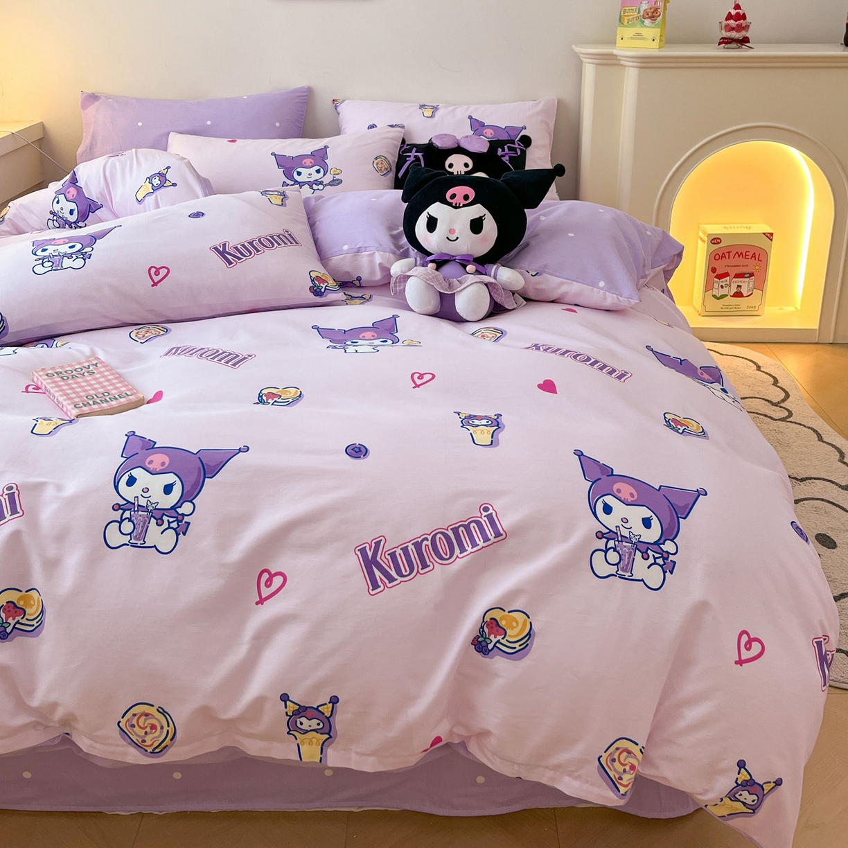 91家纺网 家纺一手货源 找家纺 暮思家居 2026新款正版授权三丽鸥全棉纯棉四件套系列-第一批 甜甜库洛米