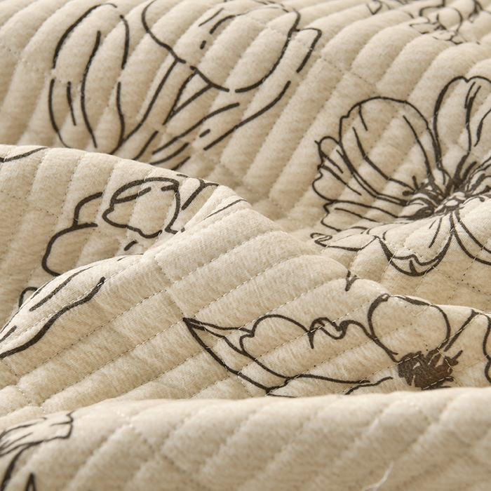 91家纺网 家纺一手货源 找家纺 悠米悠家 2026新款卡通棉拼绒夹棉床盖单品床盖床盖单件 墨色花卉