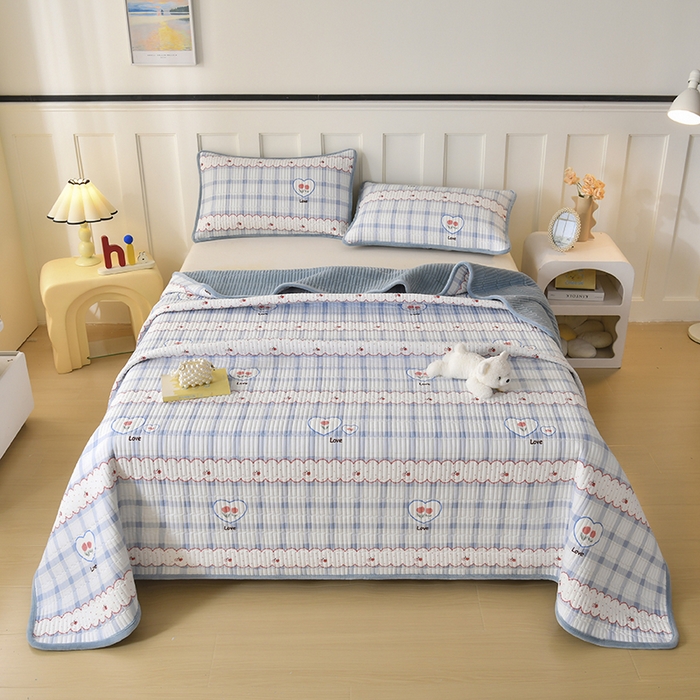 91家纺网 家纺一手货源 找家纺 悠米悠家 2026新款卡通棉拼绒夹棉床盖单品床盖床盖单件 告白气球