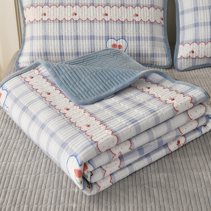 91家纺网 家纺一手货源 找家纺 悠米悠家 2026新款卡通棉拼绒夹棉床盖单品床盖床盖单件 告白气球