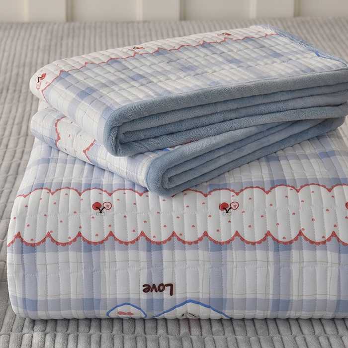 91家纺网 家纺一手货源 找家纺 悠米悠家 2026新款卡通棉拼绒夹棉床盖单品床盖床盖单件 告白气球