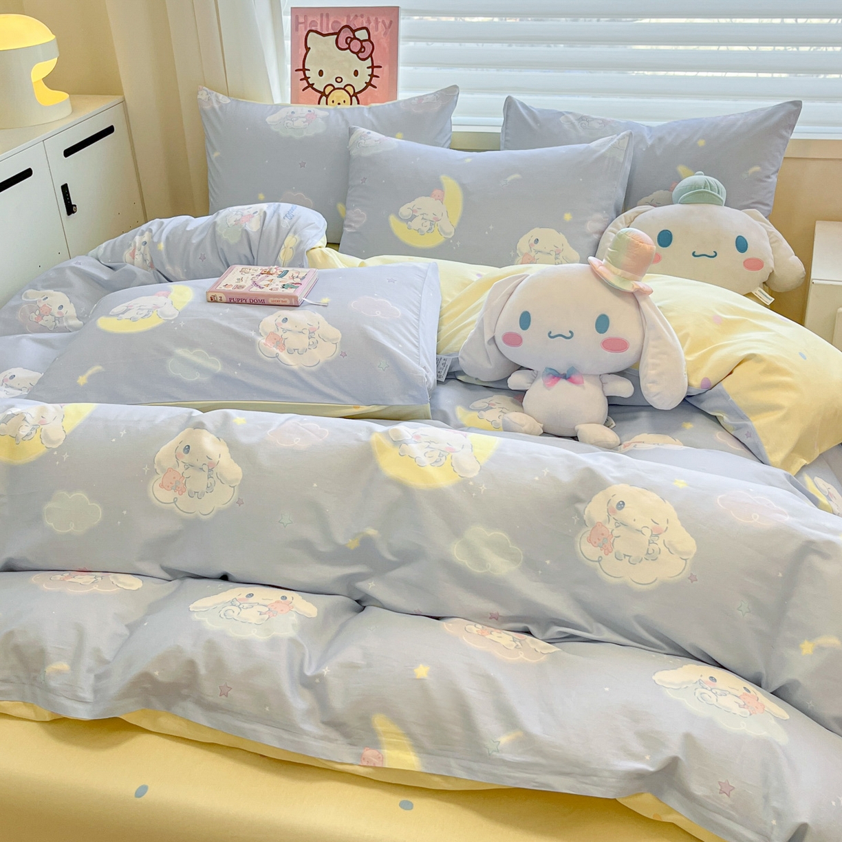 91家纺网 家纺一手货源 找家纺 暮思家居 2026新款正版授权三丽鸥全棉纯棉四件套系列-第一批 晚安大耳狗