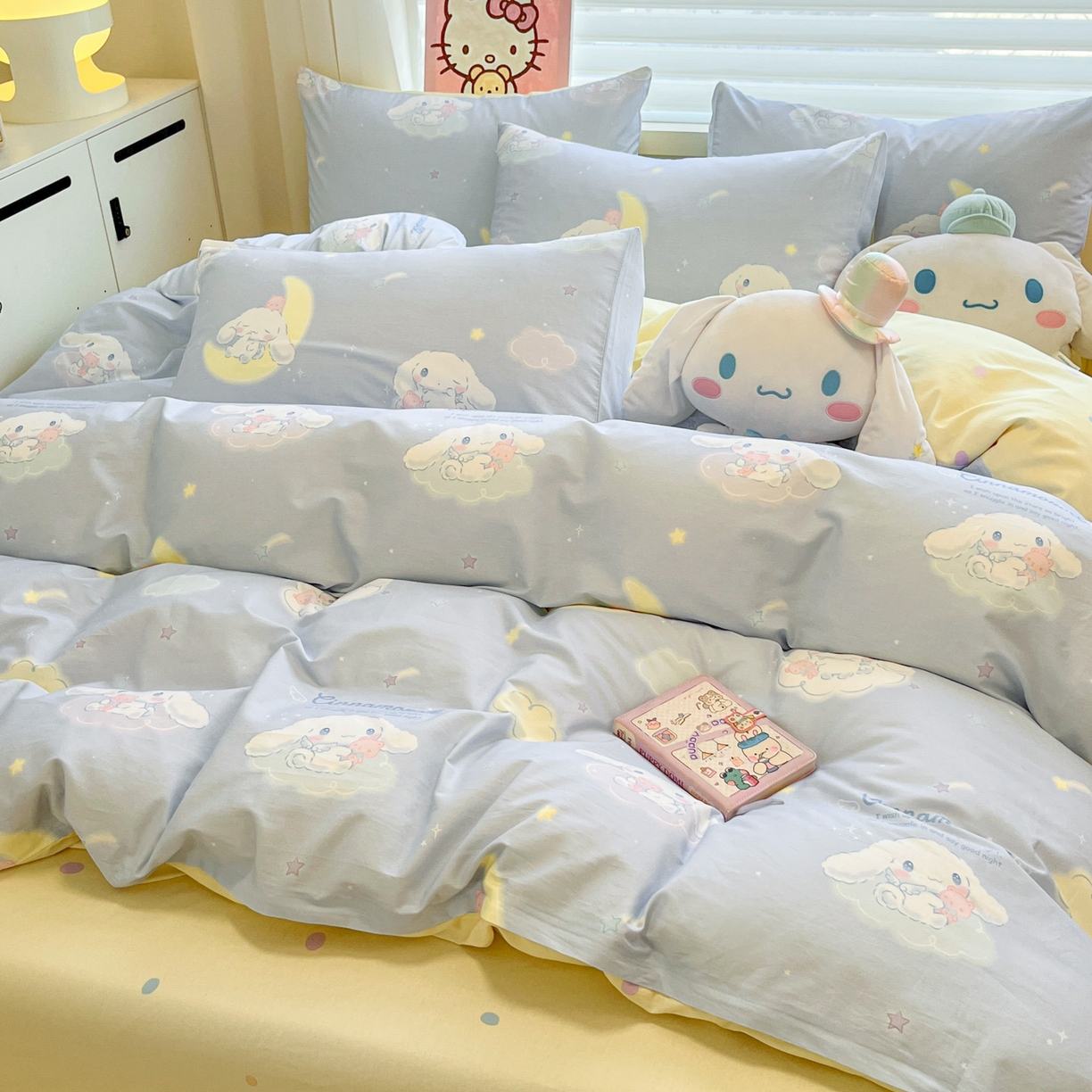 91家纺网 家纺一手货源 找家纺 暮思家居 2026新款正版授权三丽鸥全棉纯棉四件套系列-第一批 晚安大耳狗