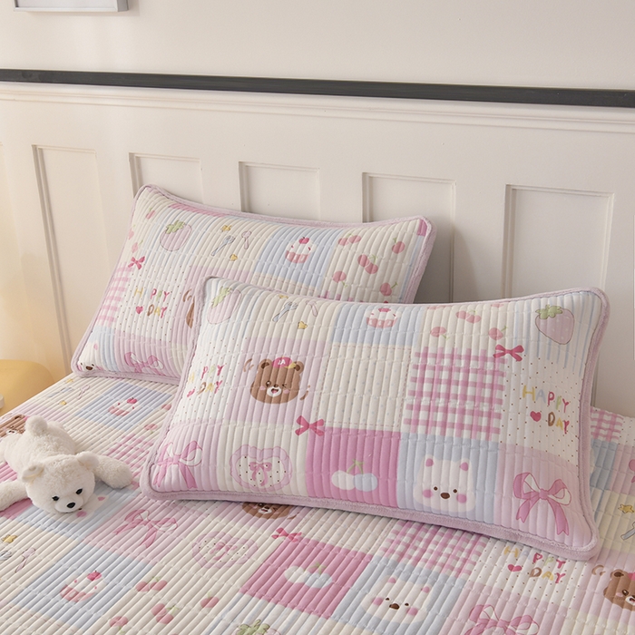 91家纺网 家纺一手货源 找家纺 悠米悠家 2026新款卡通棉拼绒夹棉床盖单品床盖床盖单件 趣味乐园