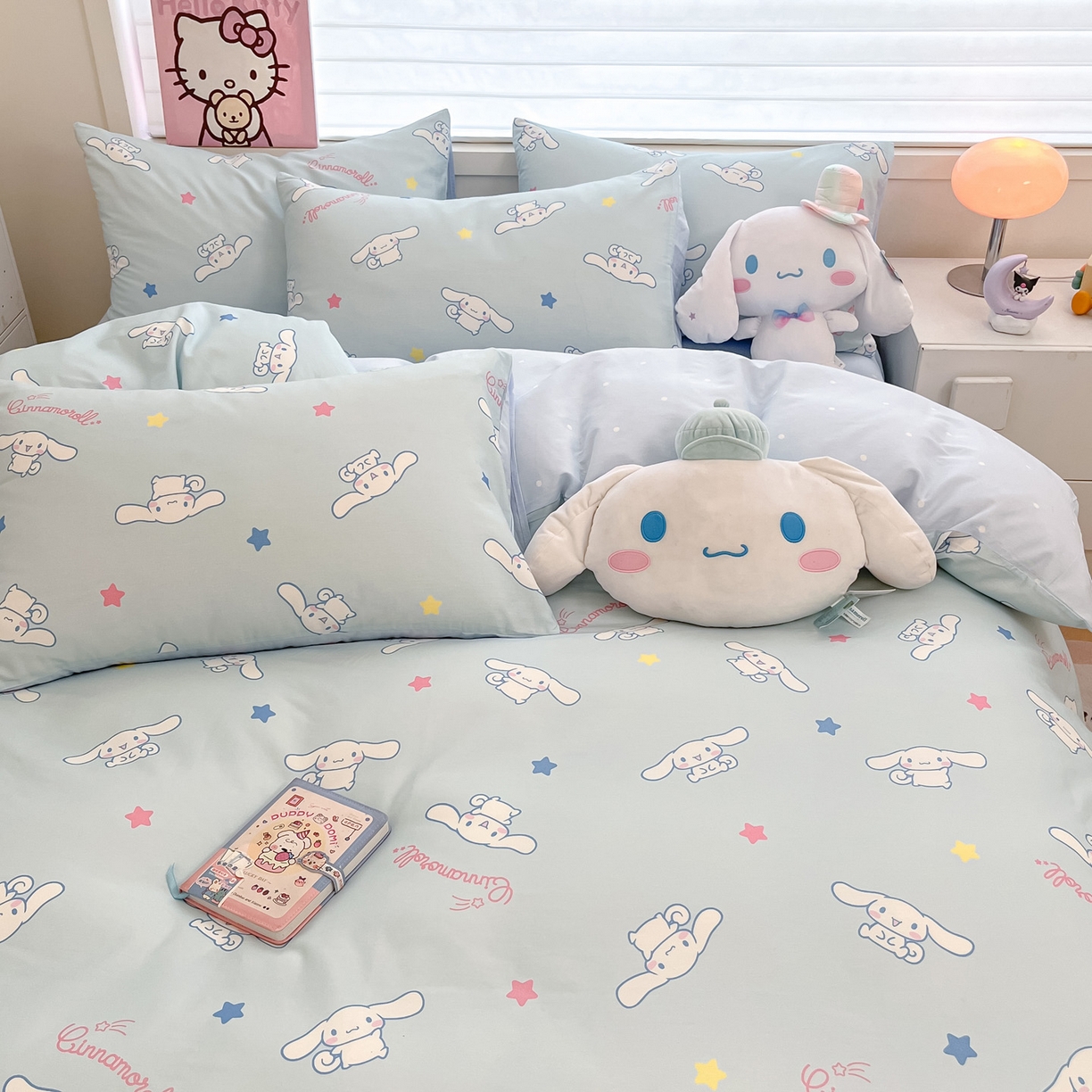 91家纺网 家纺一手货源 找家纺 暮思家居 2026新款正版授权三丽鸥全棉纯棉四件套系列-第一批 星星玉桂狗