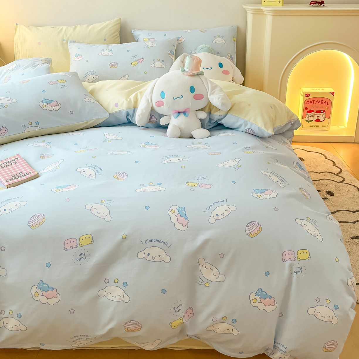 91家纺网 家纺一手货源 找家纺 暮思家居 2026新款正版授权三丽鸥全棉纯棉四件套系列-第一批 云朵大耳狗