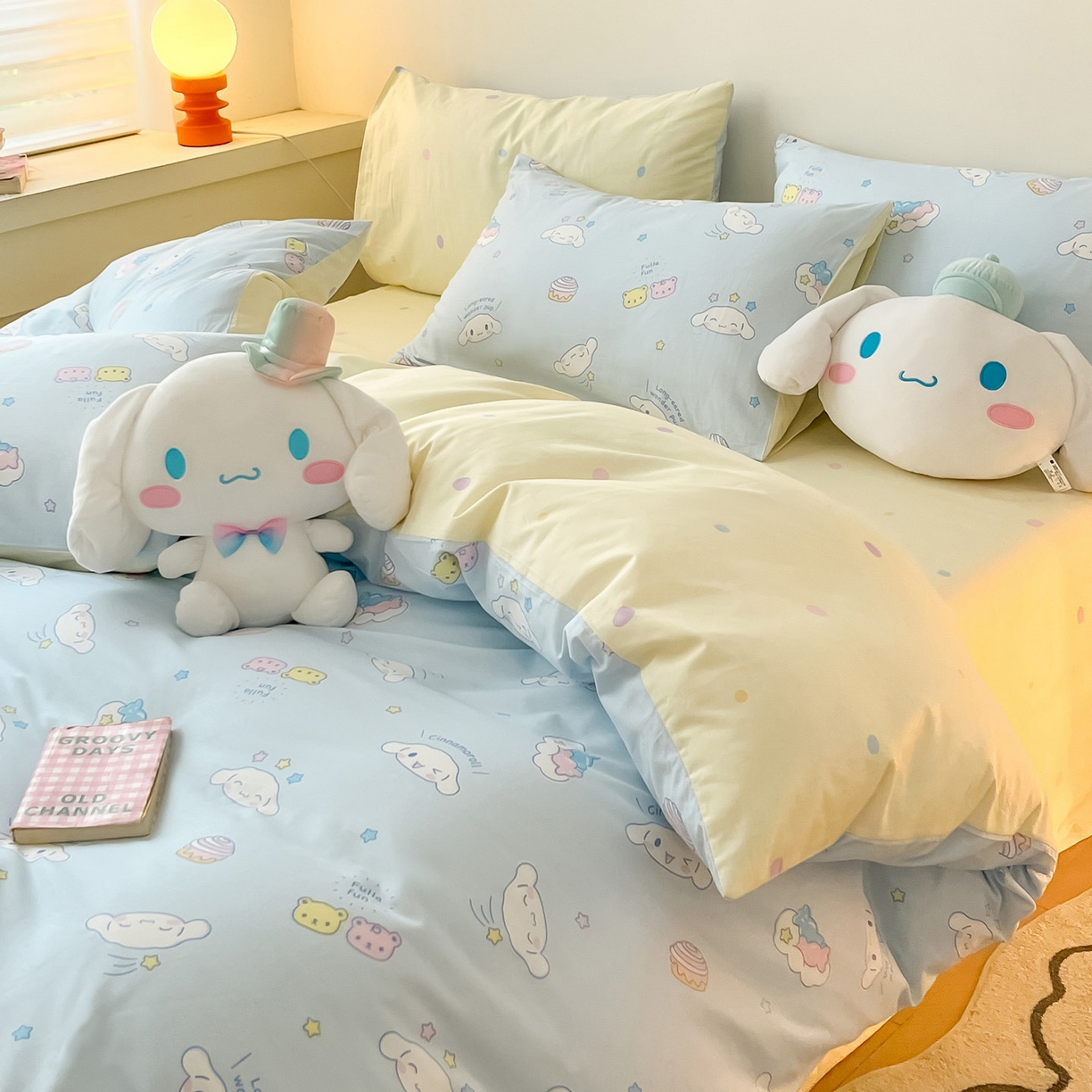 91家纺网 家纺一手货源 找家纺 暮思家居 2026新款正版授权三丽鸥全棉纯棉四件套系列-第一批 云朵大耳狗