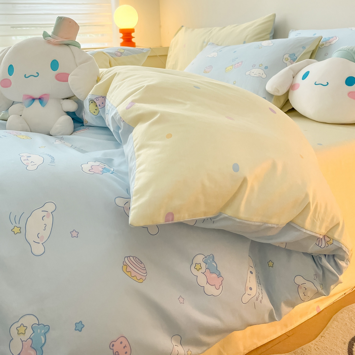 91家纺网 家纺一手货源 找家纺 暮思家居 2026新款正版授权三丽鸥全棉纯棉四件套系列-第一批 云朵大耳狗