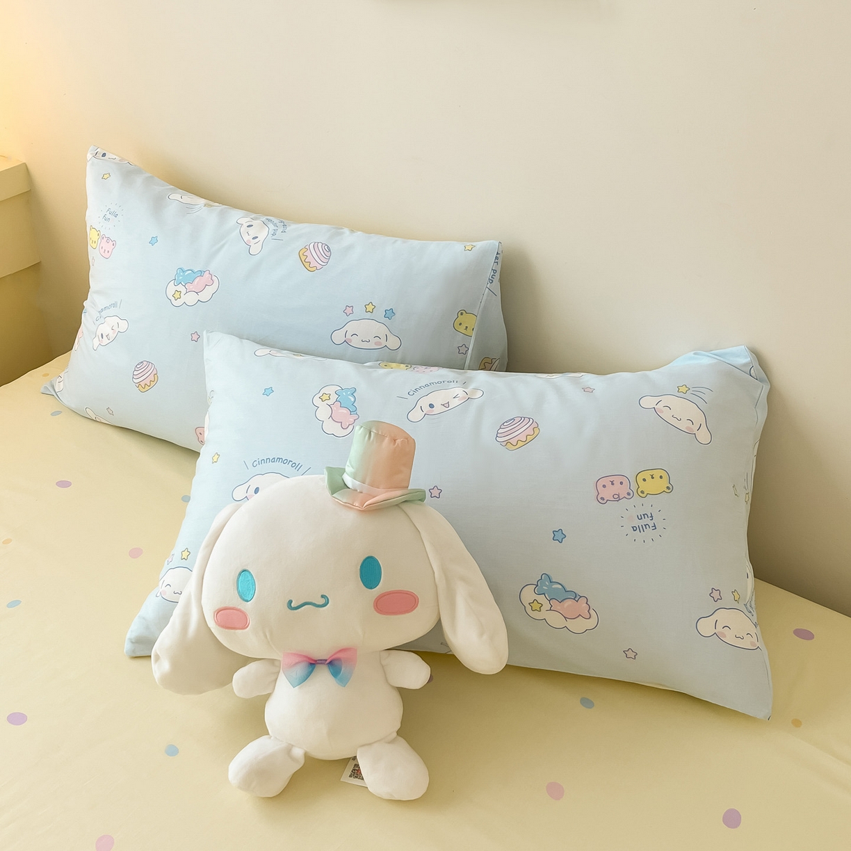 91家纺网 家纺一手货源 找家纺 暮思家居 2026新款正版授权三丽鸥全棉纯棉四件套系列-第一批 云朵大耳狗