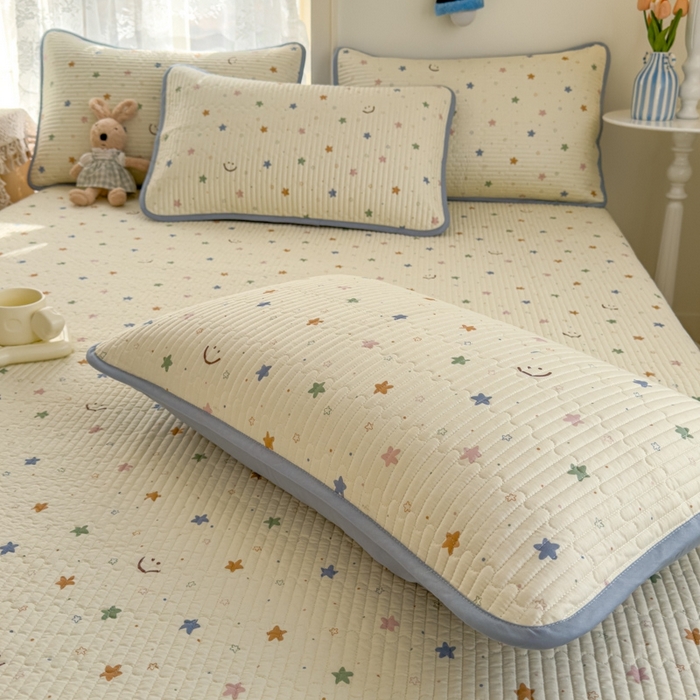 91家纺网 家纺一手货源 找家纺 茉夕家纺 2026新款春季双面纯棉印花单品床盖单件床盖 星河梦