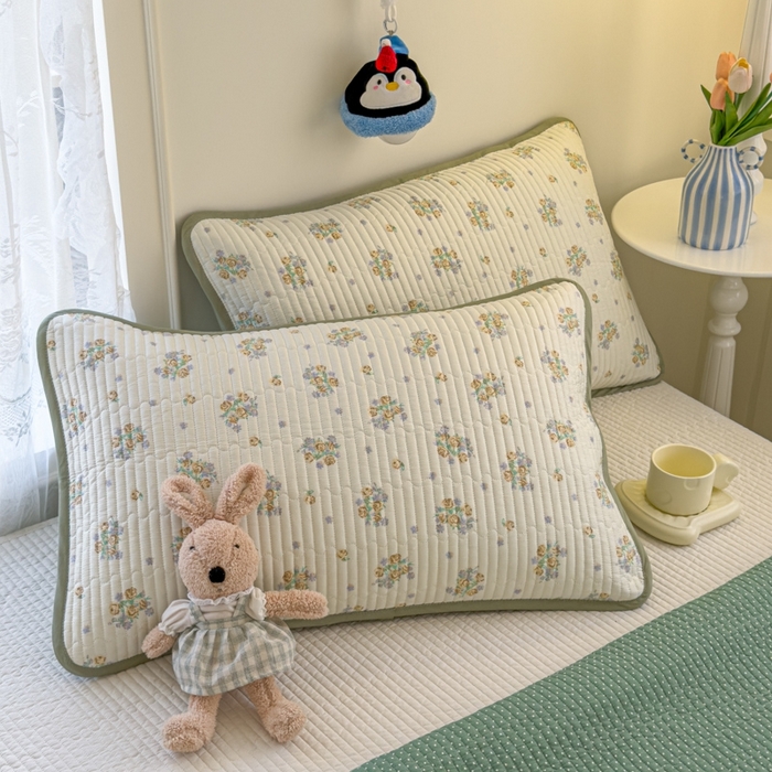 91家纺网 家纺一手货源 找家纺 茉夕家纺 2026新款春季双面纯棉印花单品床盖单件床盖 绣球花