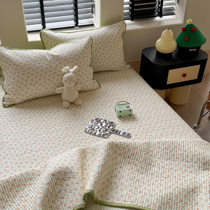 91家纺网 家纺一手货源 找家纺 茉夕家纺 2026新款春季双面纯棉印花单品床盖单件床盖 预售春天