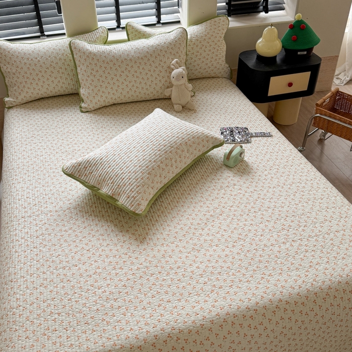 91家纺网 家纺一手货源 找家纺 茉夕家纺 2026新款春季双面纯棉印花单品床盖单件床盖 预售春天