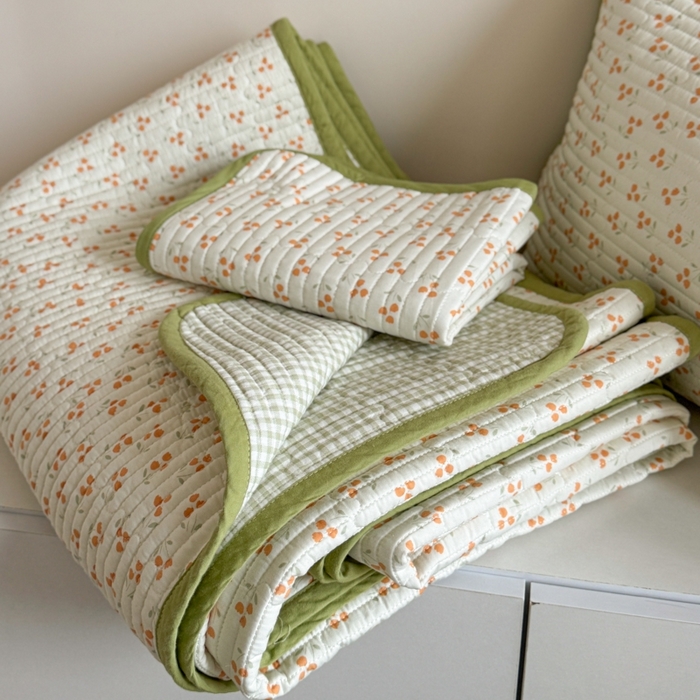 91家纺网 家纺一手货源 找家纺 茉夕家纺 2026新款春季双面纯棉印花单品床盖单件床盖 预售春天