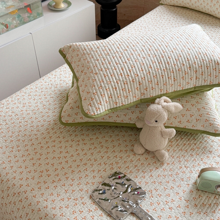 91家纺网 家纺一手货源 找家纺 茉夕家纺 2026新款春季双面纯棉印花单品床盖单件床盖 预售春天