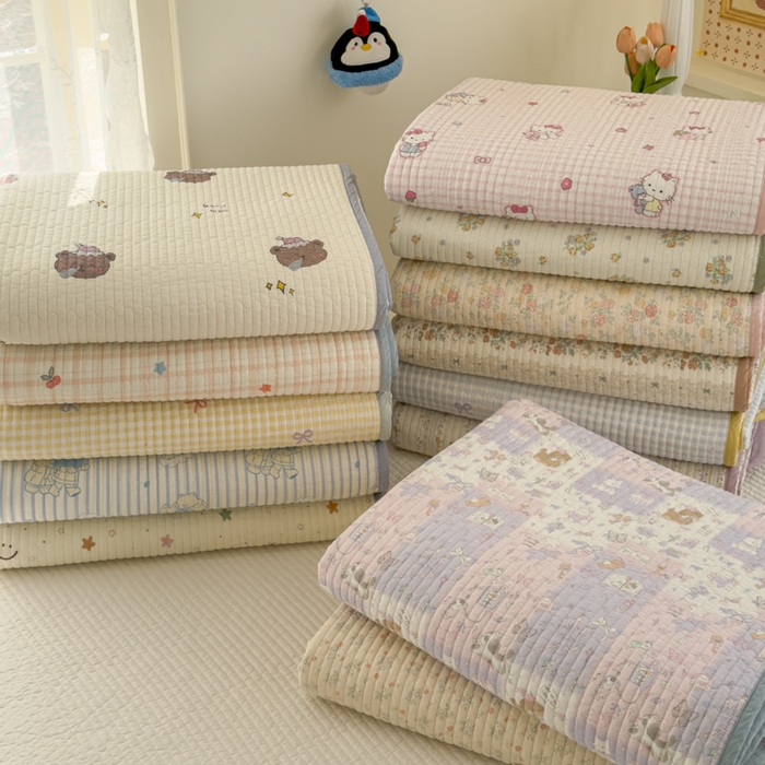 91家纺网 家纺一手货源 找家纺 茉夕家纺 2026新款春季双面纯棉印花单品床盖单件床盖 组合图仅供参考不可下单