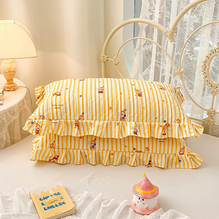 91家纺网 家纺一手货源 找家纺 圣比熊 2026新款A类云朵棉夹棉花边枕套宿舍单人一只装枕芯内胆套-单人枕套 小星愿（花边夹棉）