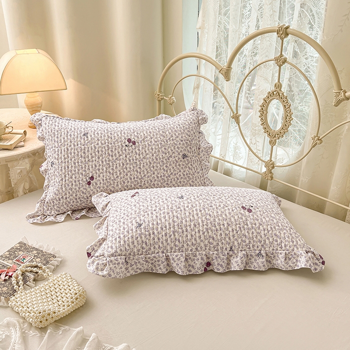 91家纺网 家纺一手货源 找家纺 圣比熊 2026新款A类云朵棉夹棉花边枕套宿舍单人一只装枕芯内胆套-单人枕套 蝴蝶梦境（花边夹棉）