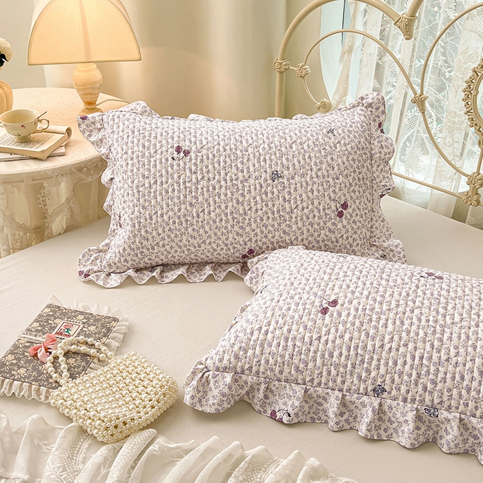 91家纺网 家纺一手货源 找家纺 圣比熊 2026新款A类云朵棉夹棉花边枕套宿舍单人一只装枕芯内胆套-单人枕套 蝴蝶梦境（花边夹棉）