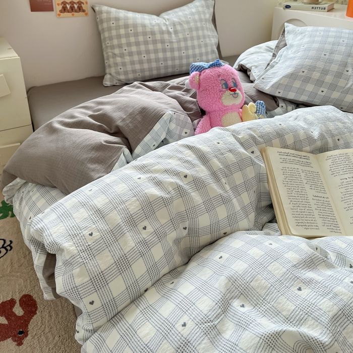 91家纺网 家纺一手货源 找家纺 （总）瑞钰 2025新款云感双层纱暗合四件套