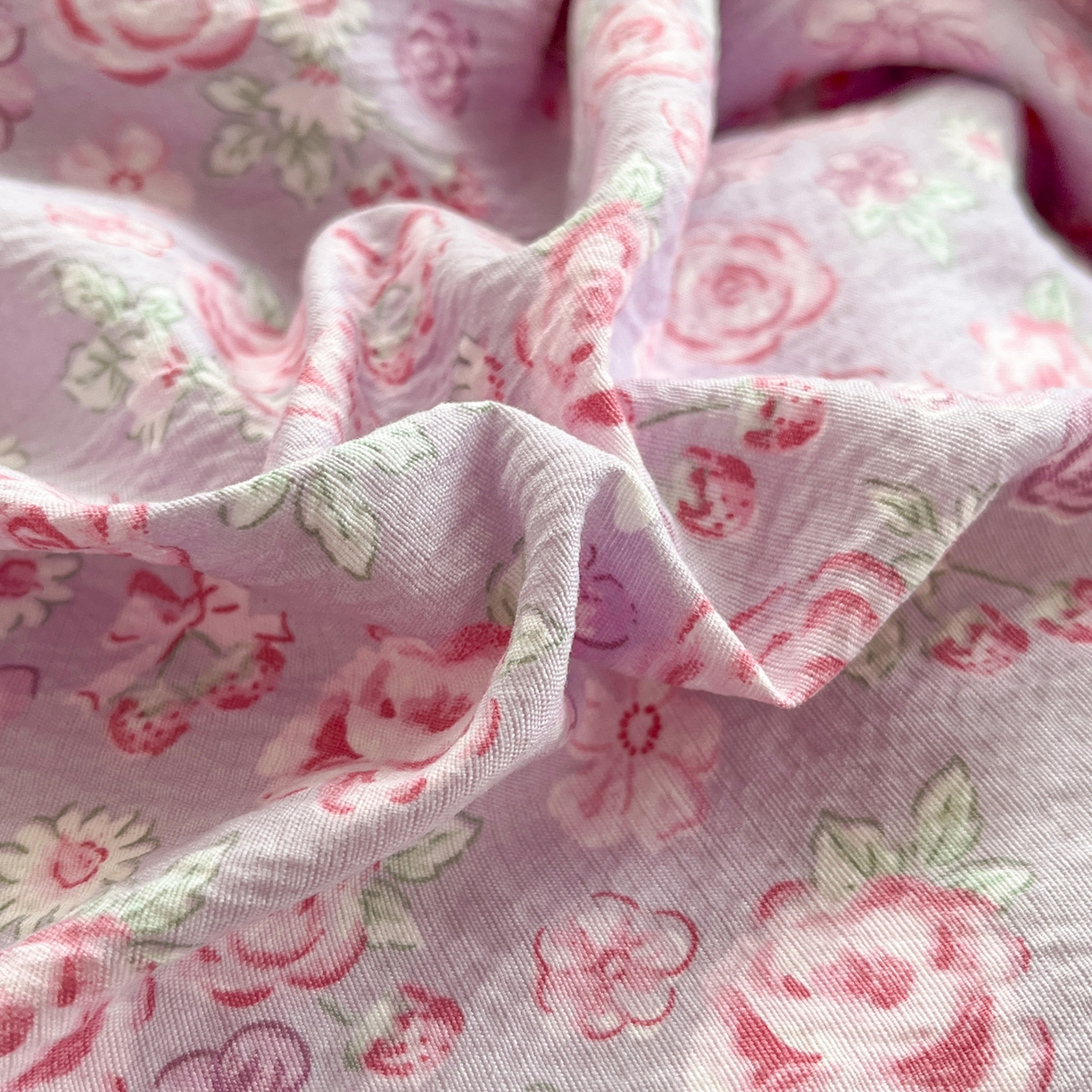 91家纺网 家纺一手货源 找家纺 瑞钰 2025新款云感双层纱暗合四件套 夕颜