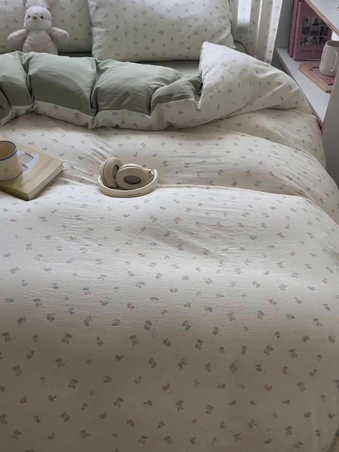 91家纺网 家纺一手货源 找家纺 瑞钰 2025新款云感双层纱暗合四件套 芳草集