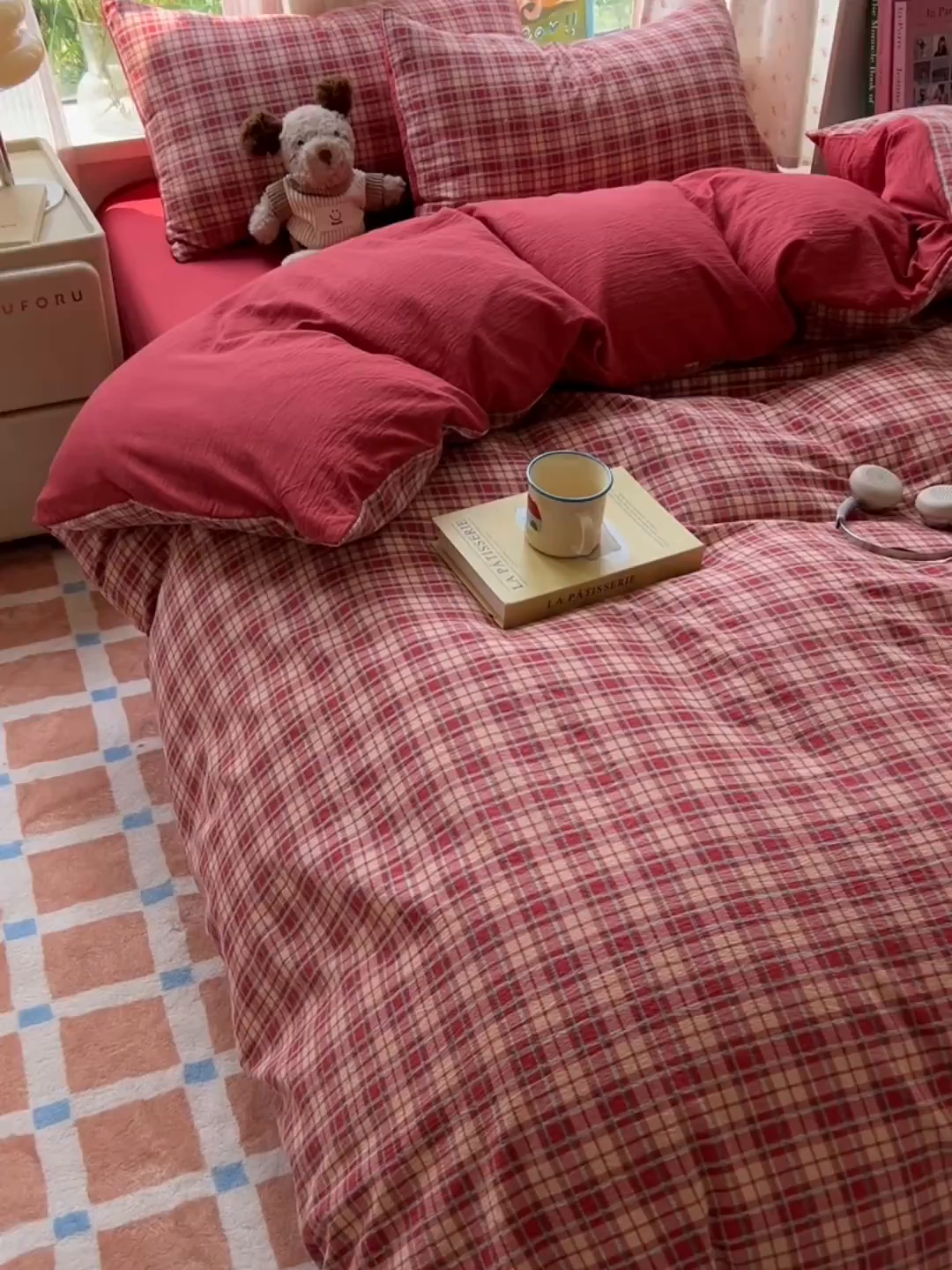 91家纺网 家纺一手货源 找家纺 瑞钰 2025新款云感双层纱暗合四件套 幻境