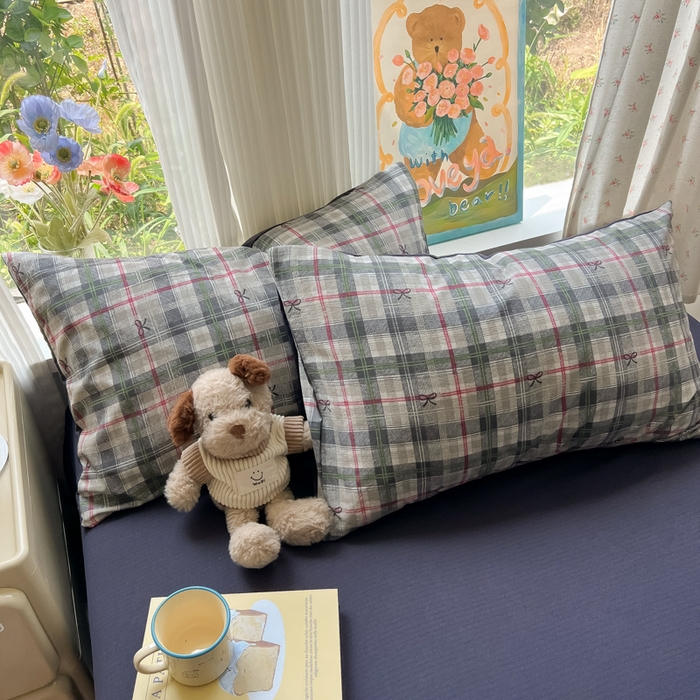 91家纺网 家纺一手货源 找家纺 瑞钰 2025新款云感双层纱暗合四件套 维西格