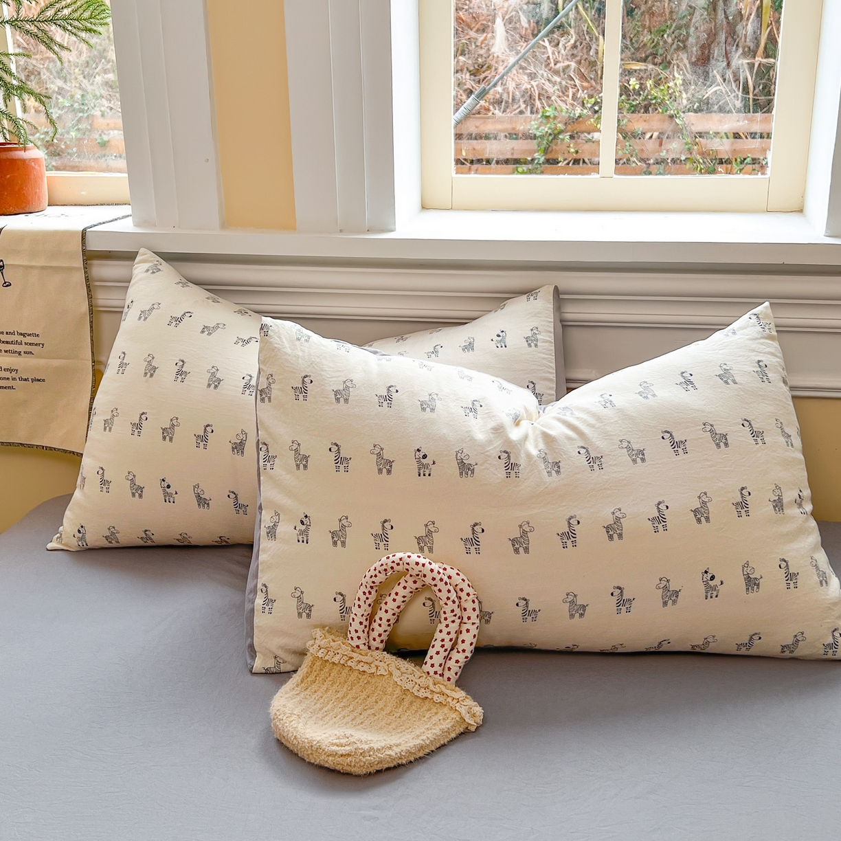 91家纺网 家纺一手货源 找家纺 瑞钰 2026新款A类古法水洗仿棉云感纱四件套斑马