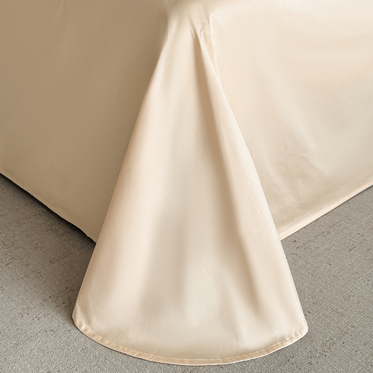 91家纺网 家纺一手货源 找家纺 置顶家纺 2025新款50双股支长绒棉纯棉宽边四件套-米西雅 米西雅-香槟