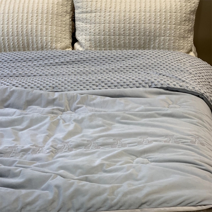 91家纺网 家纺一手货源 找家纺 （总）汇庭 2025秋冬新款樱桃绒双人豆豆被系列