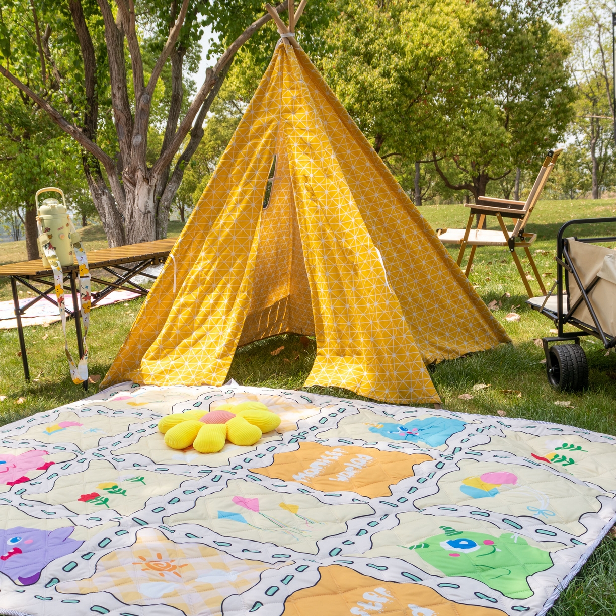 91家纺网 家纺一手货源 找家纺 （总）欣宜家纺 2025新款铝底防水野餐垫防潮宝宝地垫爬爬垫露营垫帐篷垫