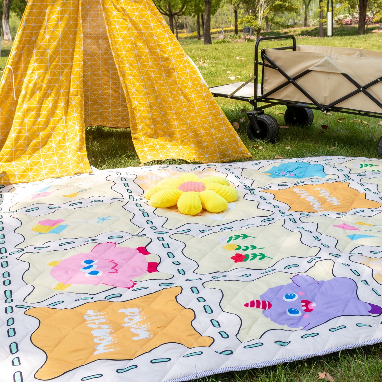 91家纺网 家纺一手货源 找家纺 （总）欣宜家纺 2025新款铝底防水野餐垫防潮宝宝地垫爬爬垫露营垫帐篷垫