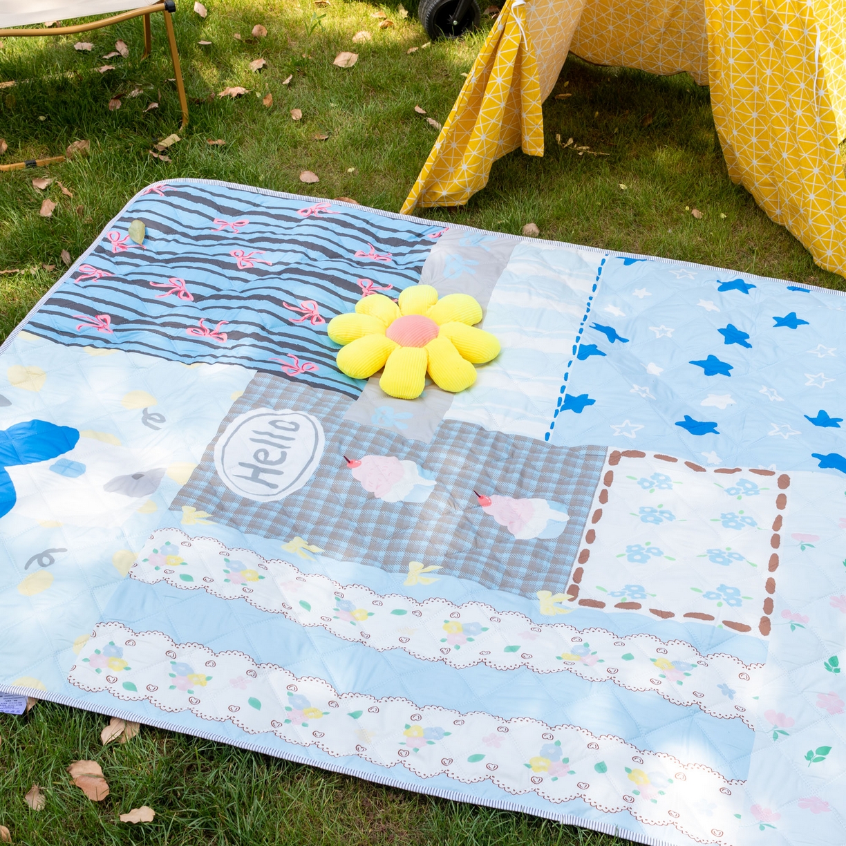 91家纺网 家纺一手货源 找家纺 欣宜家纺 2025新款铝底防水野餐垫防潮宝宝地垫爬爬垫露营垫帐篷垫 悠闲假日