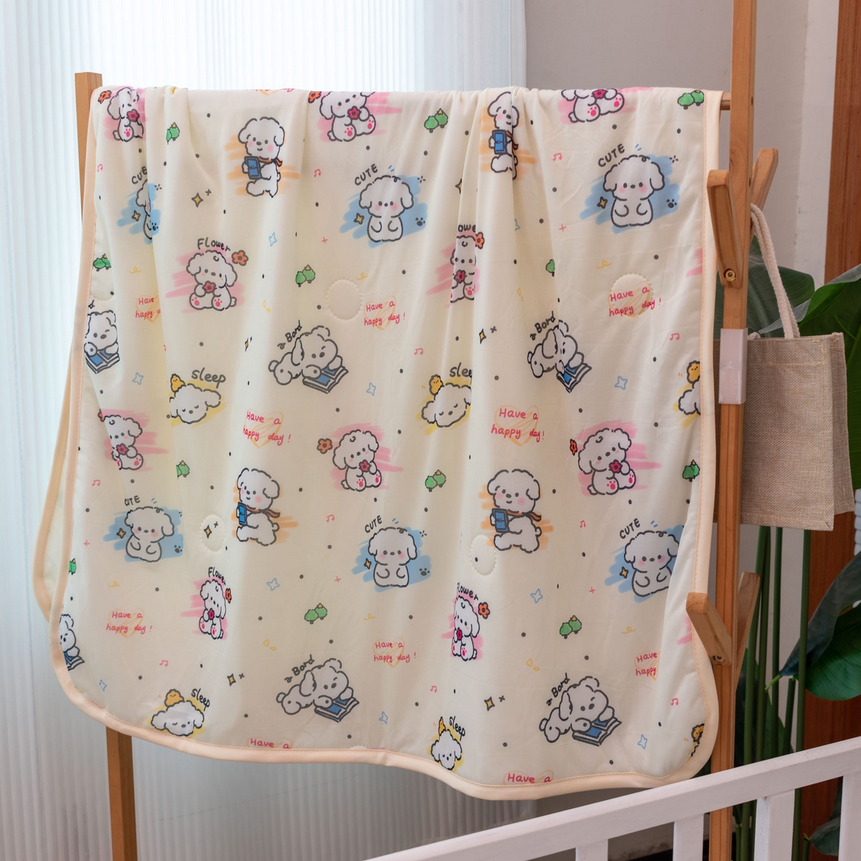 91家纺网 家纺一手货源 找家纺 欣宜家纺 2025新款母婴级卡通冰淇淋夏被夏凉空调冰丝薄款被芯可机洗凉感丝冰皮被子 被子被芯 乖乖狗