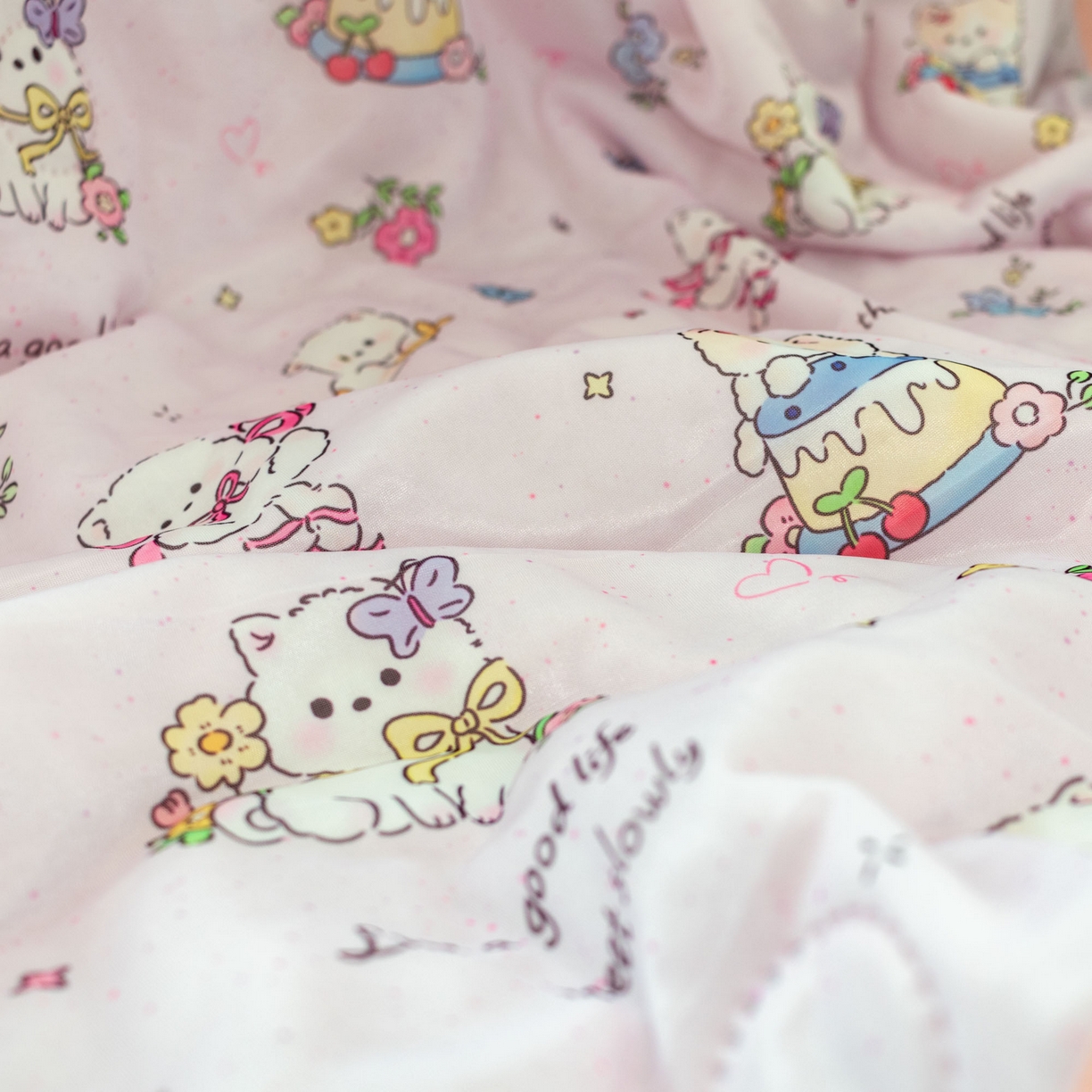 91家纺网 家纺一手货源 找家纺 欣宜家纺 2025新款母婴级卡通冰淇淋夏被夏凉空调冰丝薄款被芯可机洗凉感丝冰皮被子 被子被芯 粉小猫