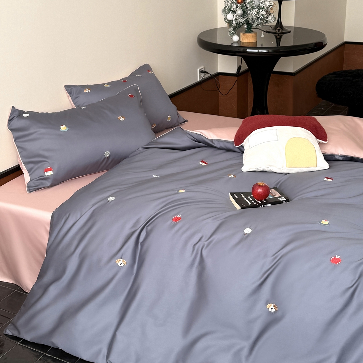 91家纺网 家纺一手货源 找家纺 （总）鹿班家居 2026春季新品100S长绒棉精密刺绣系列四件套-彩虹绘梦（标准会员-20元)