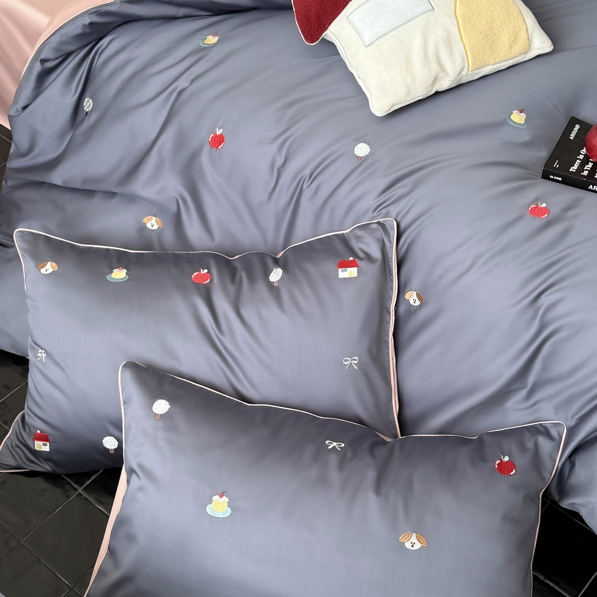 91家纺网 家纺一手货源 找家纺 （总）鹿班家居 2026春季新品100S长绒棉精密刺绣系列四件套-彩虹绘梦（标准会员-20元)