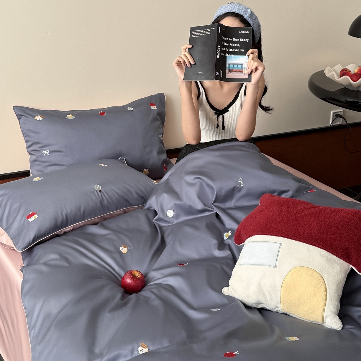 91家纺网 家纺一手货源 找家纺 （总）鹿班家居 2026春季新品100S长绒棉精密刺绣系列四件套-彩虹绘梦（标准会员-20元)