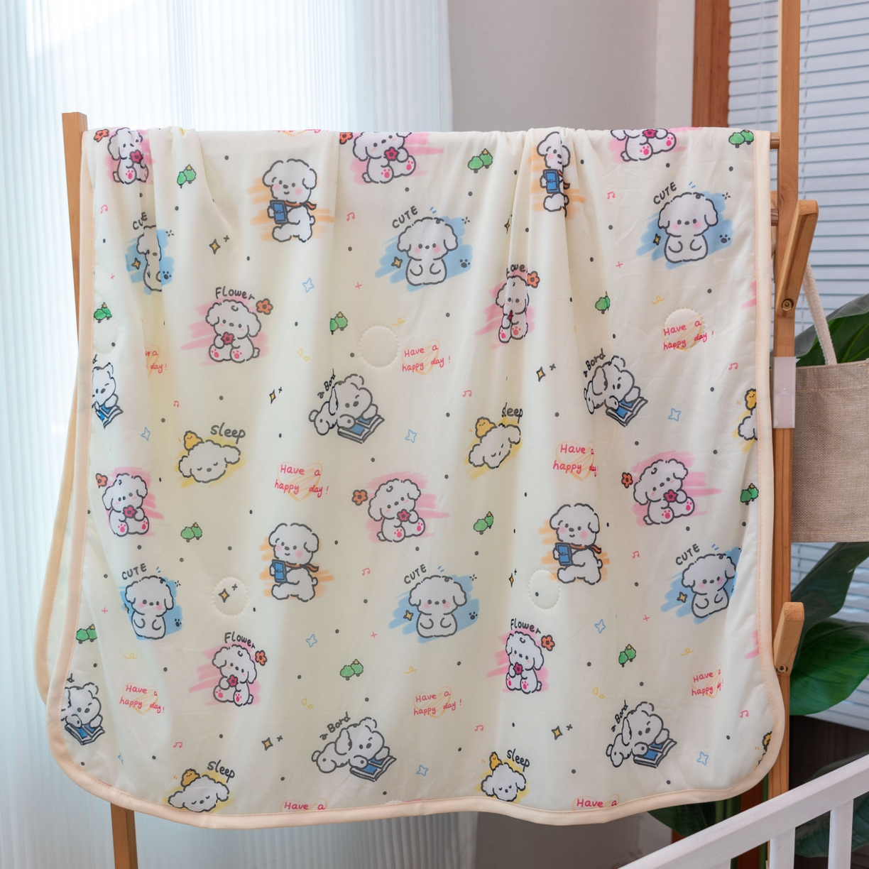 91家纺网 家纺一手货源 找家纺 欣宜家纺 2025新款母婴级卡通冰淇淋夏被夏凉空调冰丝薄款被芯可机洗凉感丝冰皮被子 被子被芯 乖乖狗