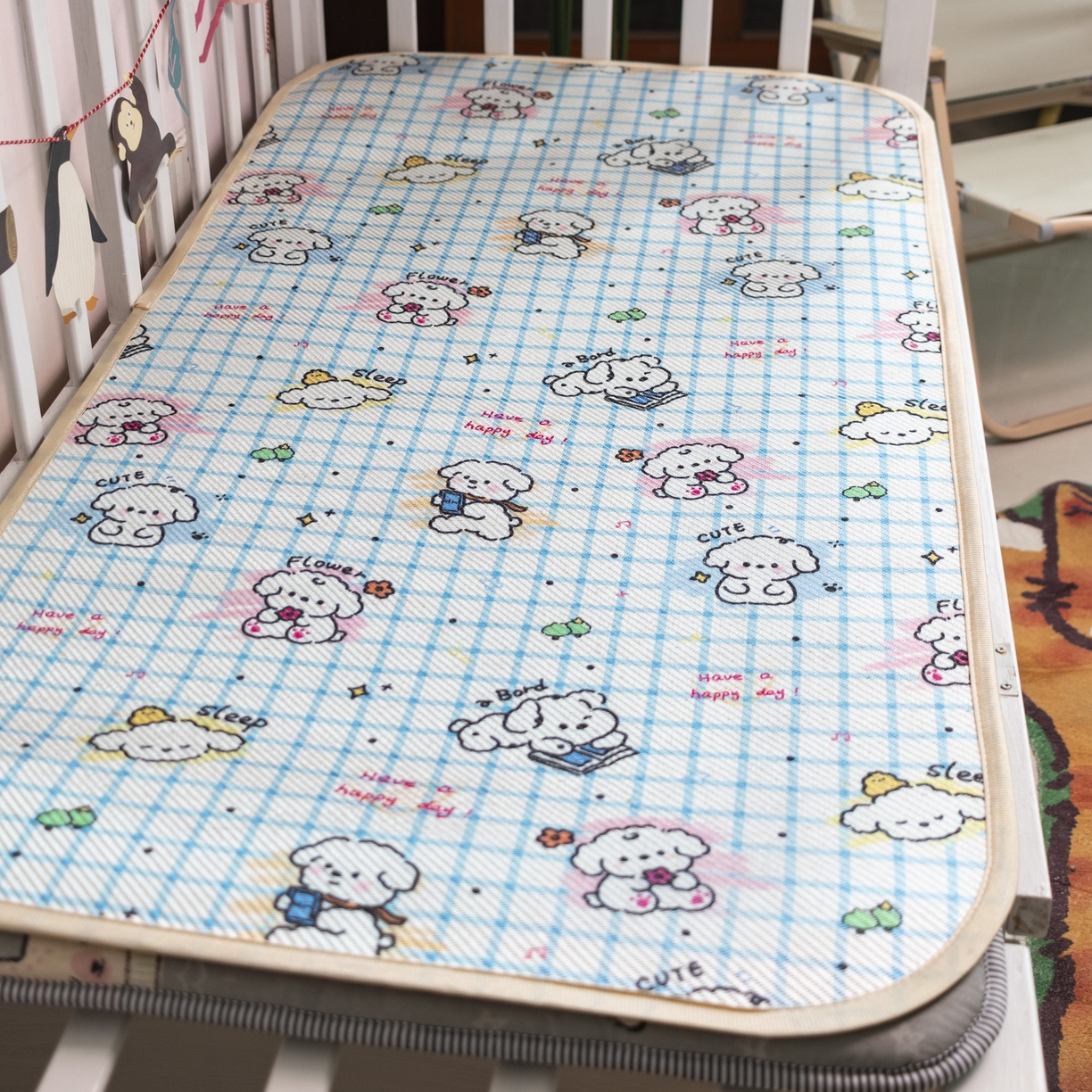 91家纺网 家纺一手货源 找家纺 （总）欣宜家纺 2025新款可爱卡通儿童冰藤席